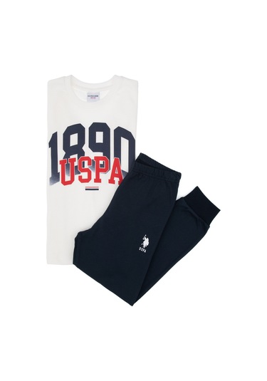 U.s. Polo Assn. Erkek Çocuk Beyaz Pijama Takım 50318565-vr013 Beyaz