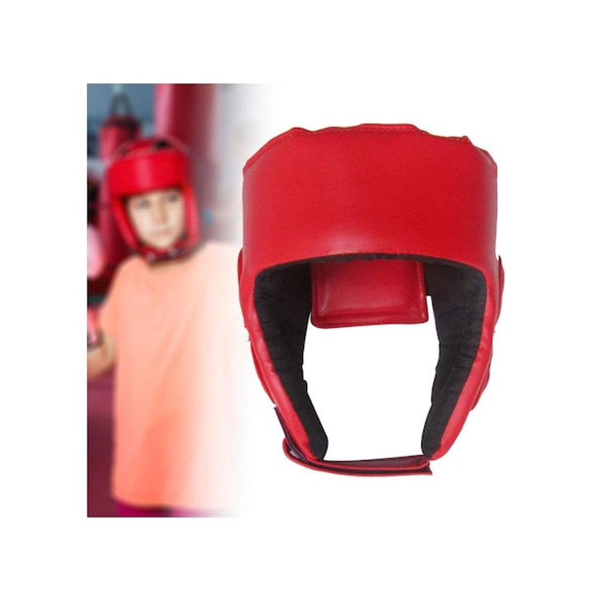 Shineyee Kırmızı Çocuklar İçin Spor Muay Thai, Boks Ve Dövüş Antrenmanı Korumalı Başlık Kırmızı