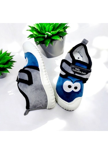 Yumuşacık Cırtlı Ortopedik Eğlenceli Göz Kreş,anaokuku,ev Pandufu Mavi