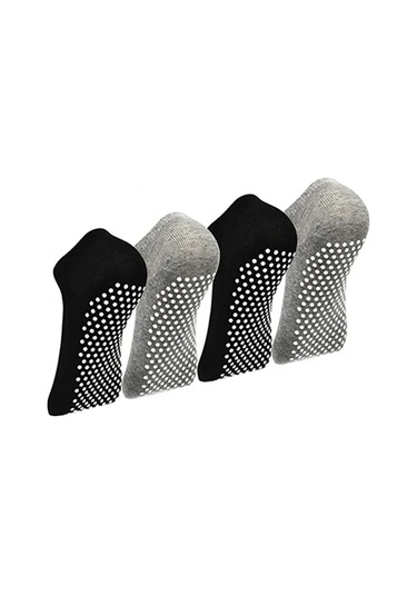 Suofeng Kadınlar İçin Hızlı Kuruyan, Kaymayan Silikonlu Yoga Çorapları 4 Çift Diğer
