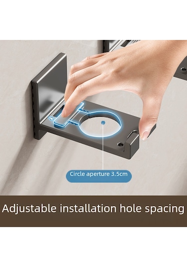 Yunboo Duş Jeli, Şampuan Ve Sabun İçin Duvar Tipi Ahşaplı Rak, Delme Yok Kurulum, Dayanıklı Materyal, Banyo Ve Mutfak Kullanıma Uygun Gri 6 Adet Diğer