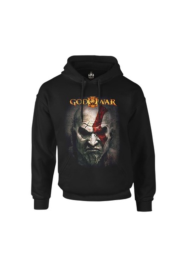 God Of War 2 Siyah Erkek Fermuarsız Kapşonlu