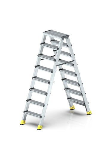 Narvon 8+8 Basamaklı Lüx Çift Çıkışlı Alüminyum Merdiven