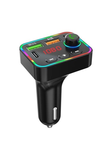 Pdf4 Pd 25w Hızlı Araç Şarj Cihazı İle Ahizesiz Aramalar Fm Verici 7 Renkli Led Işıklar Mp3 Çalar