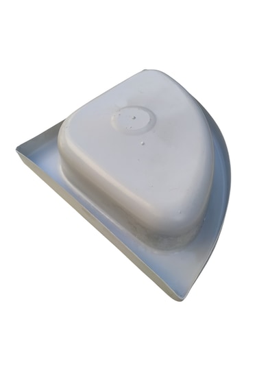 Üçgen Evye Lavabo. Tekne Evyesi. Karavan Evyesi. Beyaz 35x35cm