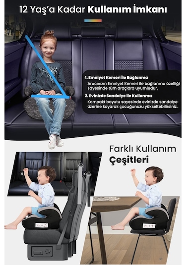 Baby Home 905 Gotime 15 36 Kg Yükseltici Oto Koltuğu Gri