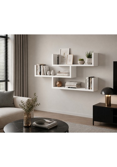 Minimalist Duvar Rafı Beyaz