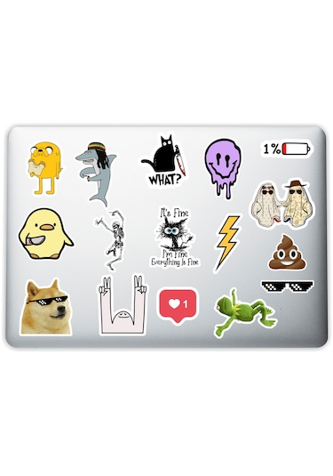 Dekoratif Laptop Notebook Tablet Telefon Sticker Set 17