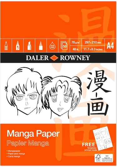 Daler Rowney Manga Marker Pad Çizim Defteri 70 G A4 50 Sayfa