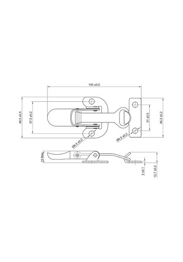 Kaput Gergi Mandalı Kovan  Kilidi Sandık Klipsi 41-001