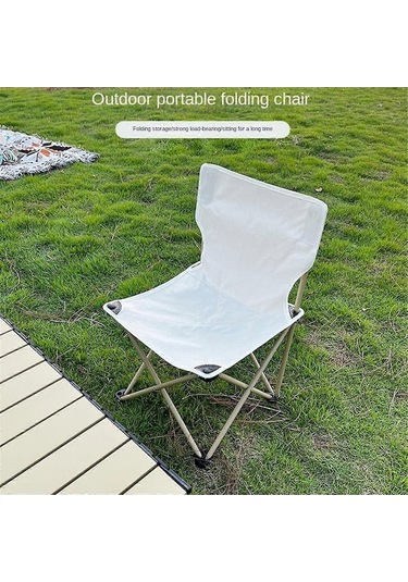 Bloomnest Krem Beyaz Katlanır Kamp Sandalyesi A1146 Altın-siyah - Taşınabilir, Rahat, Çok İşlevli Altın - Siyah