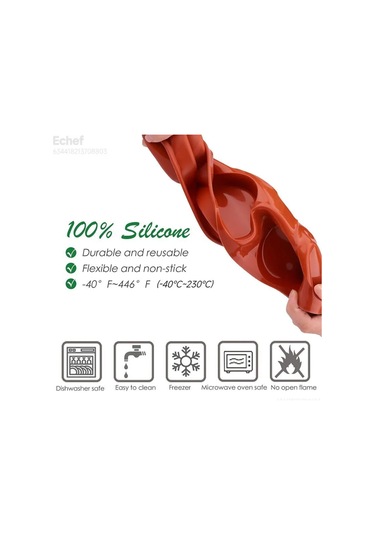 Kangvka 14cm Çift Kamera Silikon Pasta Kalıbı - Fırın/donuk Uyumlu, Lezzetli Pasta/mousse Hazırlama, Kolay Temizleme KIrmızı