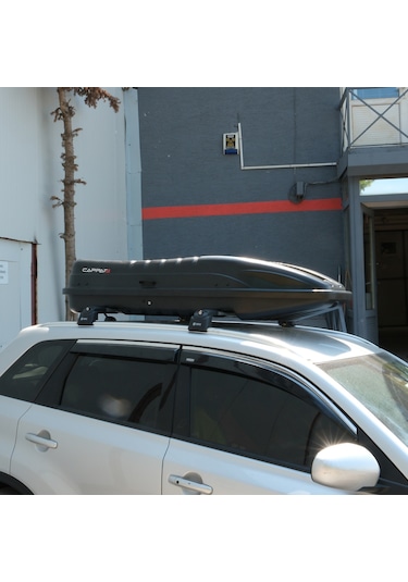Universal Capbox Araç Üzeri Port Bagaj Bavul 450 Litre Çift Açılır Siyah Mat