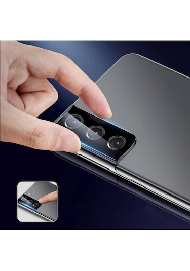 Samsung Uyumlu Galaxy S21 Fe Zore 3d Kamera Camı Siyah