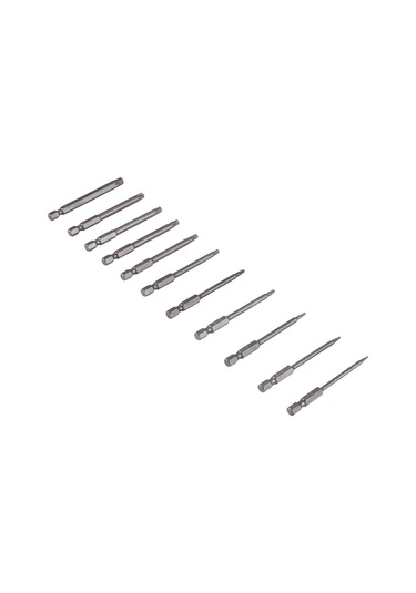 Leasetake 11 Adet 75mm Manyetik S2 Çelik Tornavida Uçları Altıgen Torx Başlı T6/t7/t8/t9/t10/t15/t20/t25/t27/t30/t40