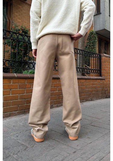 Flaw Basic Regular Gabardin Pantolon Vizon VİZON
