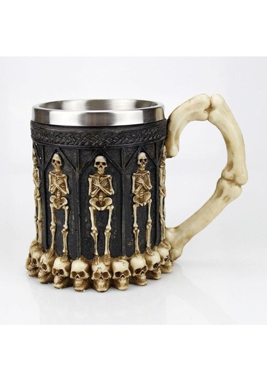 Kuru Kafa İskelet Tasarım Kupa Bardak