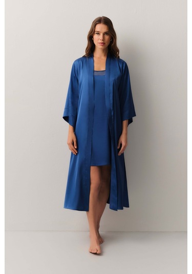 Suwen Ethereal Uzun Sabahlık St4446615l015 Mavi