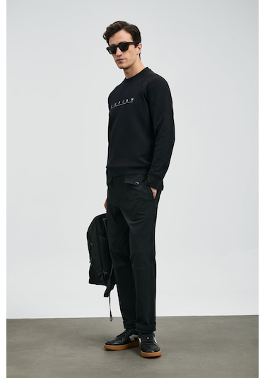 Lufian 112030177 Cooper Erkek Sweatshirt Siyah