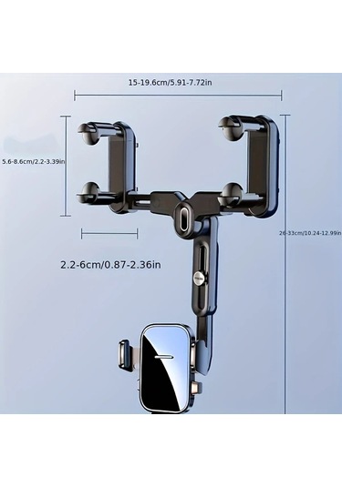 Sunshine011 2025 Araç Özel Siyah Abs Malzeme Sabit Titreşimsiz Telefon Tutucu