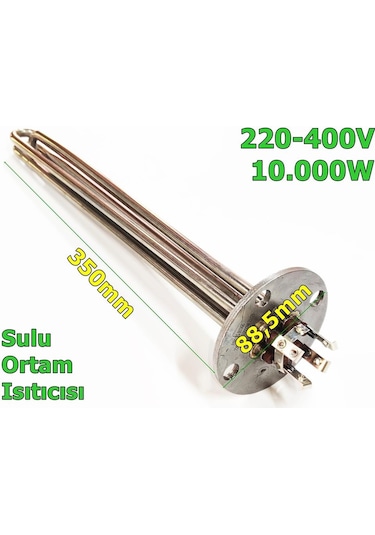 Yuvarlak Flanş 230-400v 10.000w Krom Termosifon Rezistansı