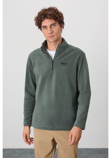 Tommy Life River Çağla Dik Yaka Erkek Polar Sweatshirt - 88310 Çağla