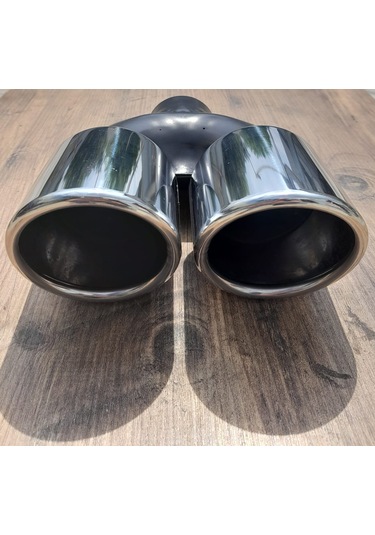 90 LIK ÇİFTLİ KROM ÖNÜ KESİK EŞİT EGZOZ UCU