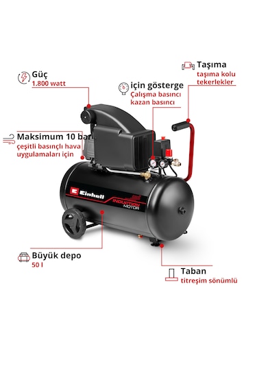 Einhell Classic TC-AC 270/50/10 Yağlı Kompresör