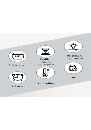 Teltree Büyük Ekranlı Led Masa Saati - Modern Tasarım, Duvar/masa Üstü Kullanıma Uygun, Mavi Işık Pil Dahil Değil Mavi