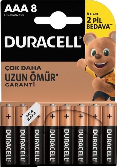 Duracell Alkalin Aaa Ince Kalem Piller 8 Li