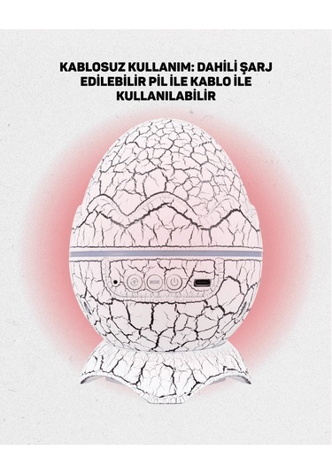 Dinozor Yumurtası Tasarımlı Projektörlü Gece Lambası Diğer 93625850