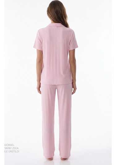 Penti Pembe Alia Pink Gömlek Pantolon Pijama Takımı