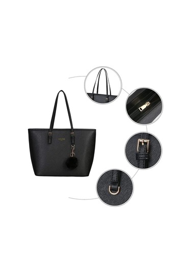 Kadın El Çantası Siyah, Kadın Alışveriş Çantası Deri Bayan Çantası Büyük Okul Çantası Ofis Ve Okul İçin Uygun - Wellngs Diğer