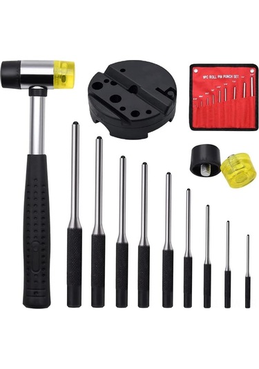 Moveevo 13 Parça Metal Çivi Çeki Seti - Tamir Ve Çözme Aleti, Çivi Vurucu Takımı, Çalışma Tezgahı İle Profesyonel Kullanıma Uygun