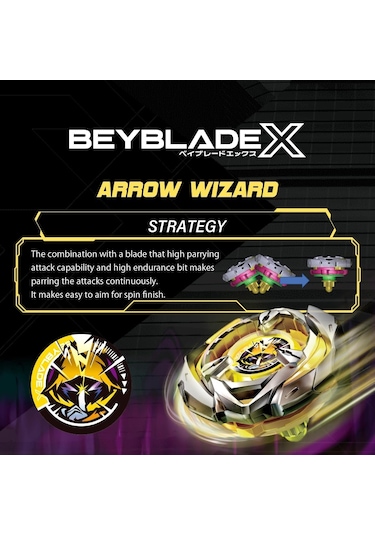 Takara Tomy Beyblade X Arrow Mysterious 4-80b Stamina Tipi Başlangıç Seti + Fırlatıcı