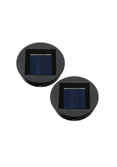 Yifomall 2 Adet Solar Fener Batarya Kutusu, 80mm Çaplı, Ip44 Su Geçirmez, 600mah Şarj Edilebilir Pil, 1 Islak Beyaz Led, Çok Kristal Güneş Paneli