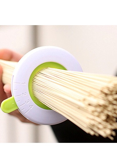 Konesam Pasta Miktar Ölçer, 1-4 Kişilik Ayarlanabilir Makarna Miktarı Ölçme Aracı, Pratik Mutfak Gereci Yeşil