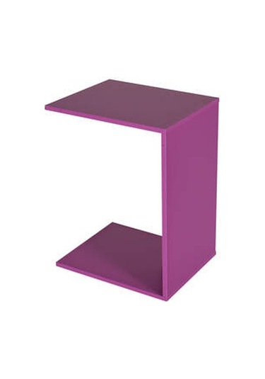 Çok Amaçlı Tekerlekli C Koltuk Sehpası-mor 35x62x45 Cm Gxyxd Pembe
