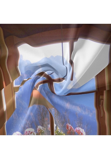 Yunboo Ev Dekorasyonu İçin Poliester Tapestri, Manzaralı Desenli, 130x150 Cm, Yeşil/sarı Seçenekli, Oda Arka Planı Örtüsü Çok Renkli