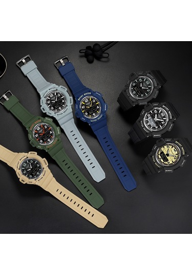 Sones Skmeı 2115 Çok İşlevli Erkek Açık Hava 30m Su Geçirmez Ay Fazı Kuvars Saat Altın