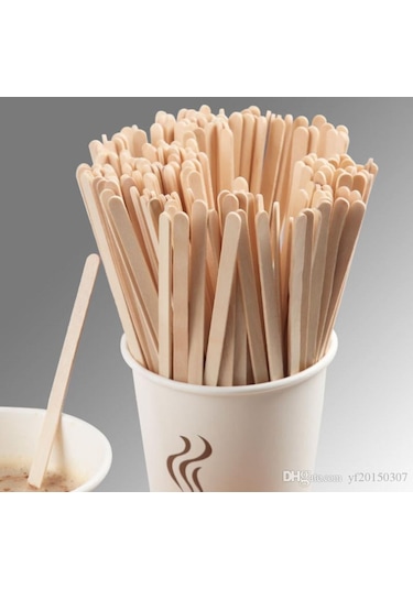 Ahşap Çay Kahve Karıştırıcı Tahta Kaşık 500 Lü 24 Paket 1 Koli