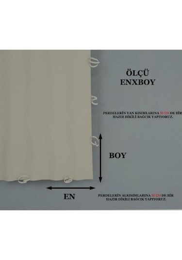 Devrim Olivya Tekstil Lüks Özel Dikim 1. Sınıf Devrim Olivya Demir Halkalı Branda Balkon Perdesi - Gri Krem Gri - Krem