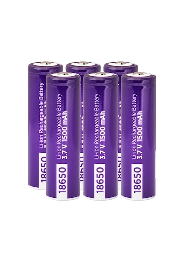 Power-xtra 3.7v Li-ion 18650 1500 Mah Şarjlı Pil - Başlı - 0.5c 6 Lı Paket