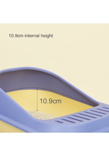 Vkemall Yeşil Küçük Boy Kedi Kumu Sandığı - Pp Malzeme - 447x334x189mm