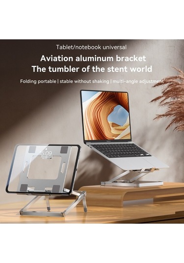 Ebitda Pratik Katlanır Standı H12mini Tablet Destek, Ayarlanabilir Açılar, 13,3 Dizüstü İçin Masaüstü Desteği