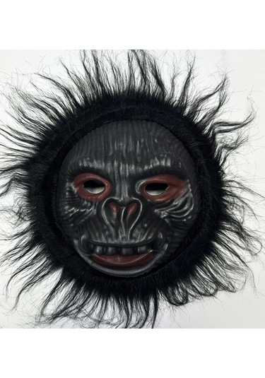 Orangutan Maskesi - Maymun Maskesi - Goril Maskesi Yetişkin Çocuk Uyumlu Siyah Renk Model 2 Lisinya