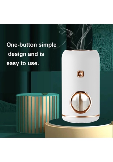 Neevoyu 45ml Usb Portatif Aromaterapi Dağıtıcı, 8 Saat Süreli Sessiz Ev Araç Kullanıma Uygun Aroma Makinesi Yeşil