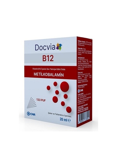 Docvia B12 Metilkobalamin Sprey Damla 133 Puf 20 Ml