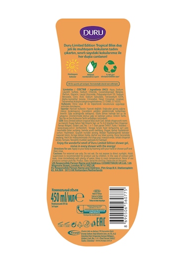 Duru Limited Edition Tropical Bliss Duş Jeli 6 x 450 ML