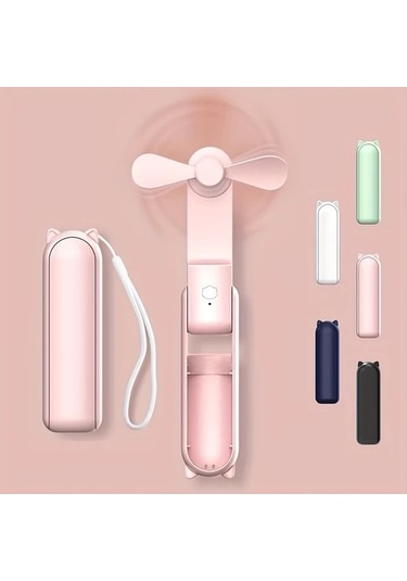 Honeybeeshop Siyah Taşınabilir Fan Şarj Edilebilir Pil Usb Şarj 2si 1 Arada Küçük Fan Kamp Ofis Soğutma Kişisel Kullanım Dayanıklı Abs